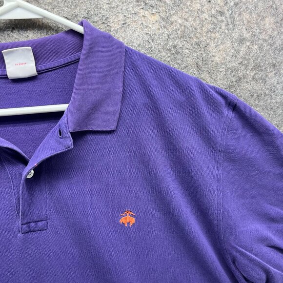 Brooks Brothers Polo Shirt Mens XL Purple 346 Mesh Preppy Dress Original Fit - Picture 10 of 12